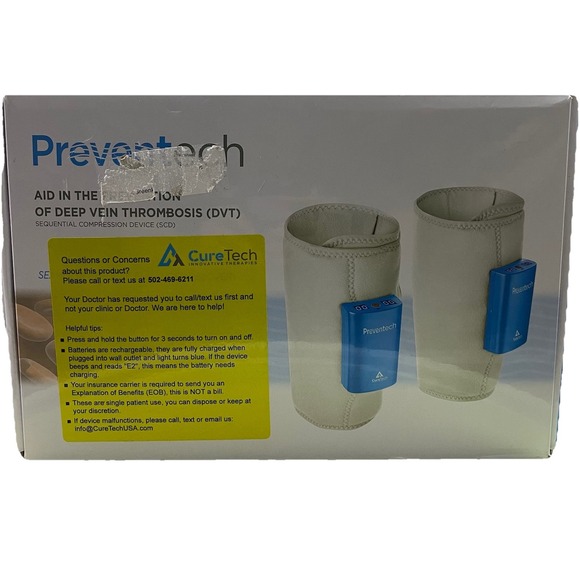 Preventech Mobile Blood Clot Prevention PTech 01 Cure Tech. Open Box Never used